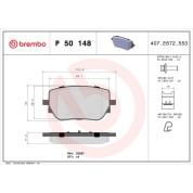 BREMBO Bremsklötze HA | MERCEDES A, B-Klasse 18 | P 50 148