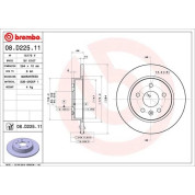 Bremsscheibe HA | OPEL Astra 15 | 08.D225.11