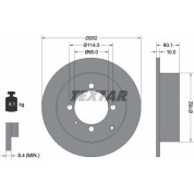 Bremsscheibe Mitsubishi T. Galant -96-/Lancer 03-/Space Wagon | 92104000