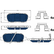 Bremsklötze HA Electric Blue | NISSAN Leaf 10 | GDB3508BTE