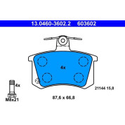 Bremsbelagsatz Audi T. 80/100/A4/A6/A8 80-02 | 13.0460-3602.2