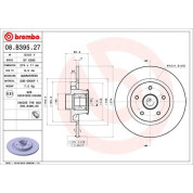 Bremsscheibe HA mit Radlager | MERCEDES Citan RENAULT Kangoo 08 | 08.B395.27