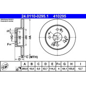 Bremsscheibe Honda T. Accord 1.8-2.0 98-02 | 24.0110-0295.1