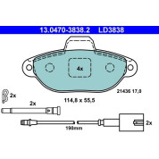 Bremsbelagsatz Fiat S. 500 1.2 07- Keramik | 13.0470-3838.2