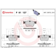 BREMBO Bremsklötze VA | CITROEN,PEUGEOT 308 14 | P 61 127