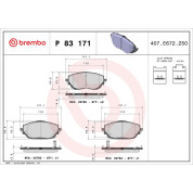 BREMBO Bremsklötze VA | TOYOTA Corolla 16 | P 83 171