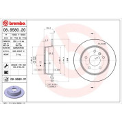 15 482 021 Bremsscheibe HA | MERCEDES W168,W414 97 | 08.9580.21