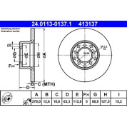 Bremsscheibe Db P. W114/W123 68-85 | 24.0113-0137.1