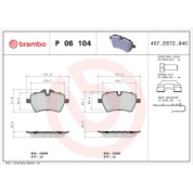 BREMBO Bremsklötze VA | BMW MINI | P 06 104