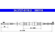 Seilzug, Feststellbremse | 24.3727-0118.2