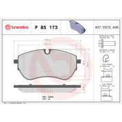 BREMBO Bremsklötze VA | VW Amarok 10 | P 85 173