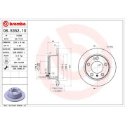 70 482 010 Bremsscheibe HA | CITROEN XM 89 | 08.5352.10