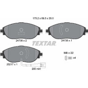 Bremsbelagsatz Vw P. Sharan 10-/Alhambra 10-/Golf Vii/Octavia 12 | 2473801