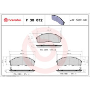 BREMBO Bremsklötze VA | KIA Carnival, Pregio 98-07 | P 30 012