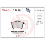 BREMBO Bremsklötze HA | CITROEN Berlingo PEUGEOT 308 08 | P 61 084