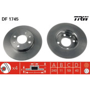 Bremsscheibe Fiat S. 500/Panda 07 | DF1745