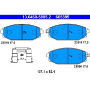 Bremsbelagsatz Hyundai P. Galloper 2.5 Td 98-03 | 13.0460-5885.2