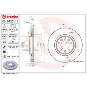 Bremsscheibe HA | CITROEN TOYOTA | 09.D420.11