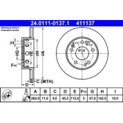 Bremsscheibe Db P. W201 1,8-2,5 82-93 | 24.0111-0137.1