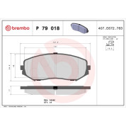 BREMBO Bremsklötze VA | SUZUKI Grand Vitara 98 | P 79 018