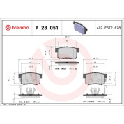 BREMBO Bremsklötze HA | HONDA Accord, CR-V 03-12 | P 28 051