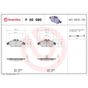 BREMBO Bremsklötze VA | MERCEDES Sprinter VW LT28-46 96-06 | P 50 080