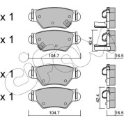 Bremsklötze HA | OPEL Astra,Zafira 98 | 822-259-0