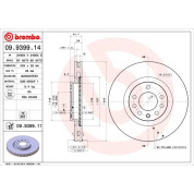 40 481 041 Bremsscheibe VA | FIAT Croma 05 | 09.9399.11