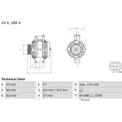 Lichtmaschine | CHEVROLET,OPEL | 0 986 044 010