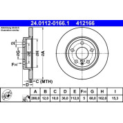 Bremsscheibe Audi T. A4 04-08 | 24.0112-0166.1