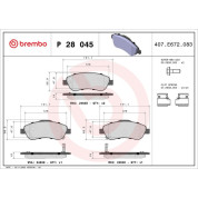 BREMBO Bremsklötze VA | HONDA CR-V 06 | P 28 045