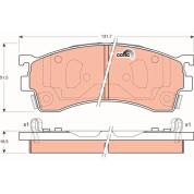 Bremsklötze VA | MAZDA 323,626 94 | GDB3192