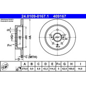 Bremsscheibe Suzuki T.Sx4 06 | 24.0109-0167.1