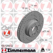 11 481 034 Sport Bremsscheibe VA Sport | BMW E38 750 94 | 150.1280.52