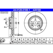 Bremsscheibe Db P. W203/A209/C209 05-11 | 24.0128-0188.1