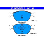 Bremsbelagsatz Ford P. Fiesta/Focus/Tourneo/Transit 1,8-2,0 02-13 | 13.0460-7186.2