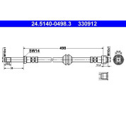 Bremsschlauch | 24.5140-0498.3