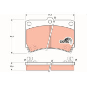 Bremsklötze VA | MAZDA 121,323 89 | GDB1024