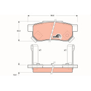 Bremsklötze HA | HONDA Civic,Concerto,25,45,200,400 89 | GDB499