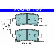 Bremsbelagsatz Opel T. Insignia 1.4-2.0 08- Keramik | 13.0470-2758.2