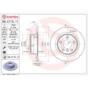 11 482 068 Bremsscheibe HA | BMW 1 10 | 08.C115.11