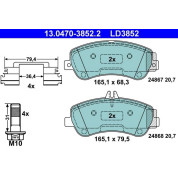 Bremsbelagsatz Db P. X204 2,0 3,5 08-15 Keramik | 13.0470-3852.2