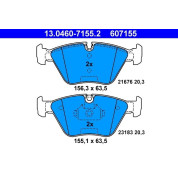 Bremsbelagsatz Bmw S. 3/X3/Z4 2.0-3.0 00-11 | 13.0460-7155.2