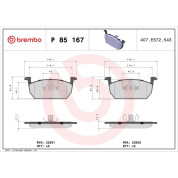 BREMBO Bremsklötze VA | SEAT Arona, Leon VW Polo 17 | P 85 167