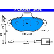 Bremsbelagsatz Fiat P. 500 1.2 07 | 13.0460-3838.2