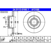 Bremsscheibe Audi S. 80 1.6-2.0 91-96 | 24.0113-0166.1