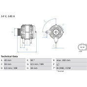 Lichtmaschine | AUDI Q5 | 0 986 081 180