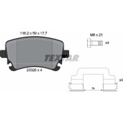 Bremsbelagsatz T. Audi Rs6 Quattro 08-/Bentley Continental 06 | 2332607