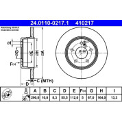 Bremsscheibe Db T. W202/W203/W210 96 | 24.0110-0217.1