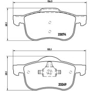 BREMBO Bremsklötze VA | VOLVO S60, S80, V70 98-10 | P 86 020